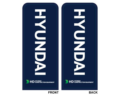 Single Floor Banner Retractor Kit  33.87" W x 81.87" H x 15" D image thumbnail