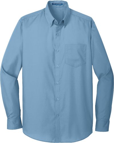 Port Authority® Long Sleeve Carefree Poplin Shirt image thumbnail