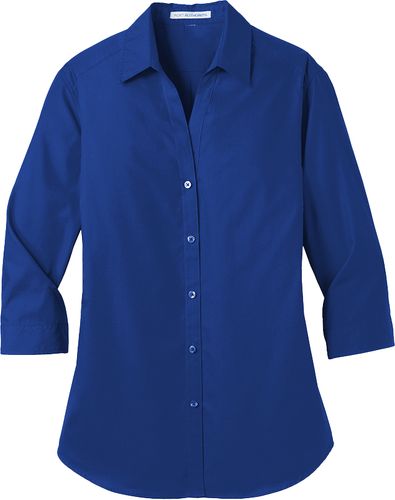 Port Authority® Ladies 3/4-Sleeve Carefree Poplin Shirt image thumbnail