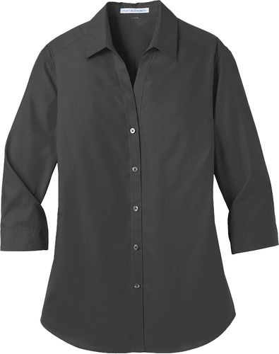 Port Authority® Ladies 3/4-Sleeve Carefree Poplin Shirt image thumbnail