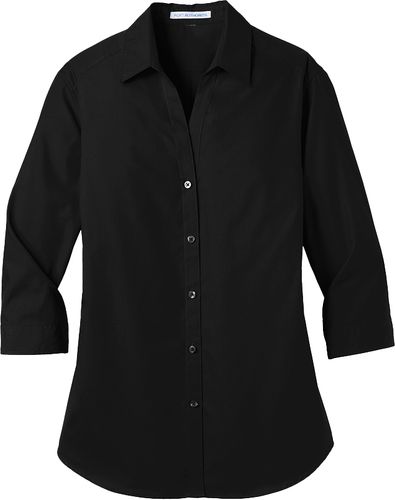 Port Authority® Ladies 3/4-Sleeve Carefree Poplin Shirt image thumbnail