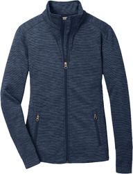 Image of Port Authority® Ladies Digi Stripe Fleece Jacket