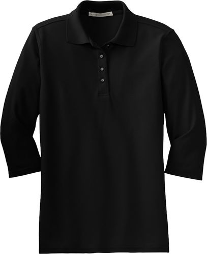 Port Authority® Ladies Silk Touch™ 3/4-Sleeve Polo image thumbnail