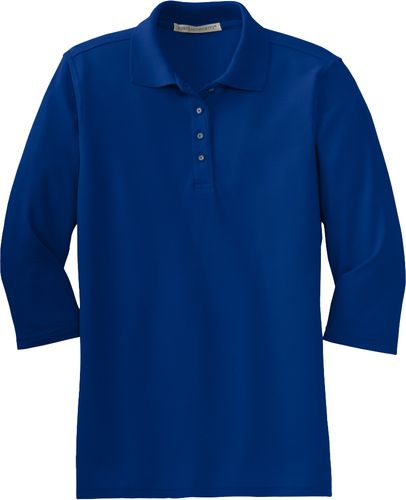 Port Authority® Ladies Silk Touch™ 3/4-Sleeve Polo image thumbnail