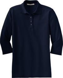 Image of Port Authority® Ladies Silk Touch™ 3/4-Sleeve Polo