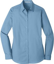 Image of Port Authority® Ladies Long Sleeve Carefree Poplin Shirt