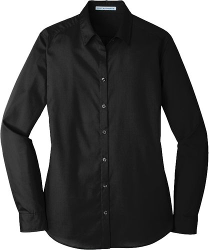 Port Authority® Ladies Long Sleeve Carefree Poplin Shirt image thumbnail