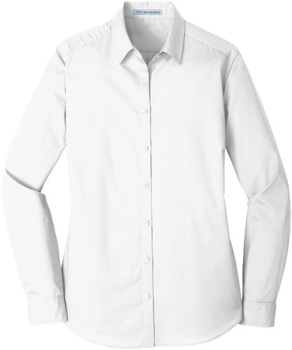 Port Authority® Ladies Long Sleeve Carefree Poplin Shirt image thumbnail