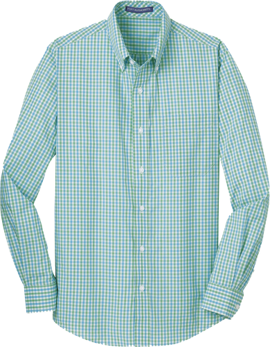 Port Authority® Long Sleeve Gingham Easy Care Shirt image thumbnail