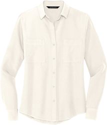 Image of Mercer+Mettle™ Women's Stretch Crepe Long Sleeve Camp Blouse