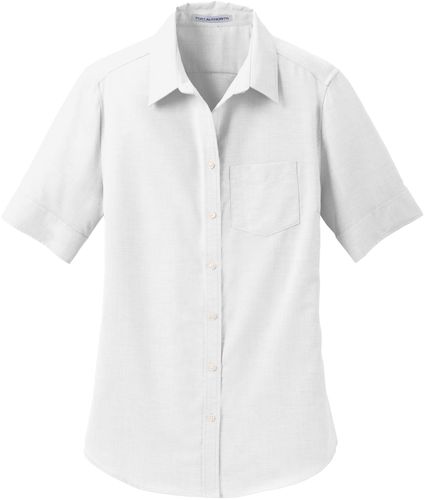 Port Authority® Ladies Short Sleeve SuperPro™ Oxford Shirt image thumbnail