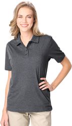Image of Blue Generation Ladies Performance Wicking Heather Polo