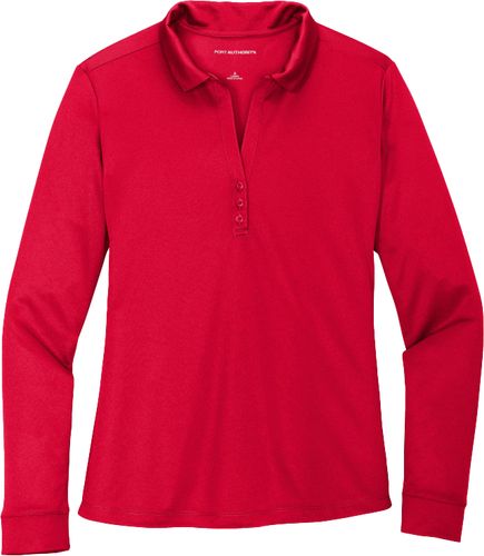 Port Authority ® Ladies Silk Touch™ Performance Long Sleeve Polo image thumbnail
