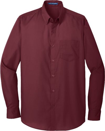 Port Authority® Long Sleeve Carefree Poplin Shirt image thumbnail