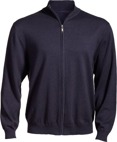 FULL ZIP COTTON BLEND CARDIGAN image thumbnail