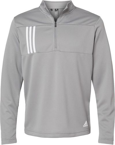 Adidas - 3-Stripes Double Knit Quarter-Zip Pullover - GF image thumbnail