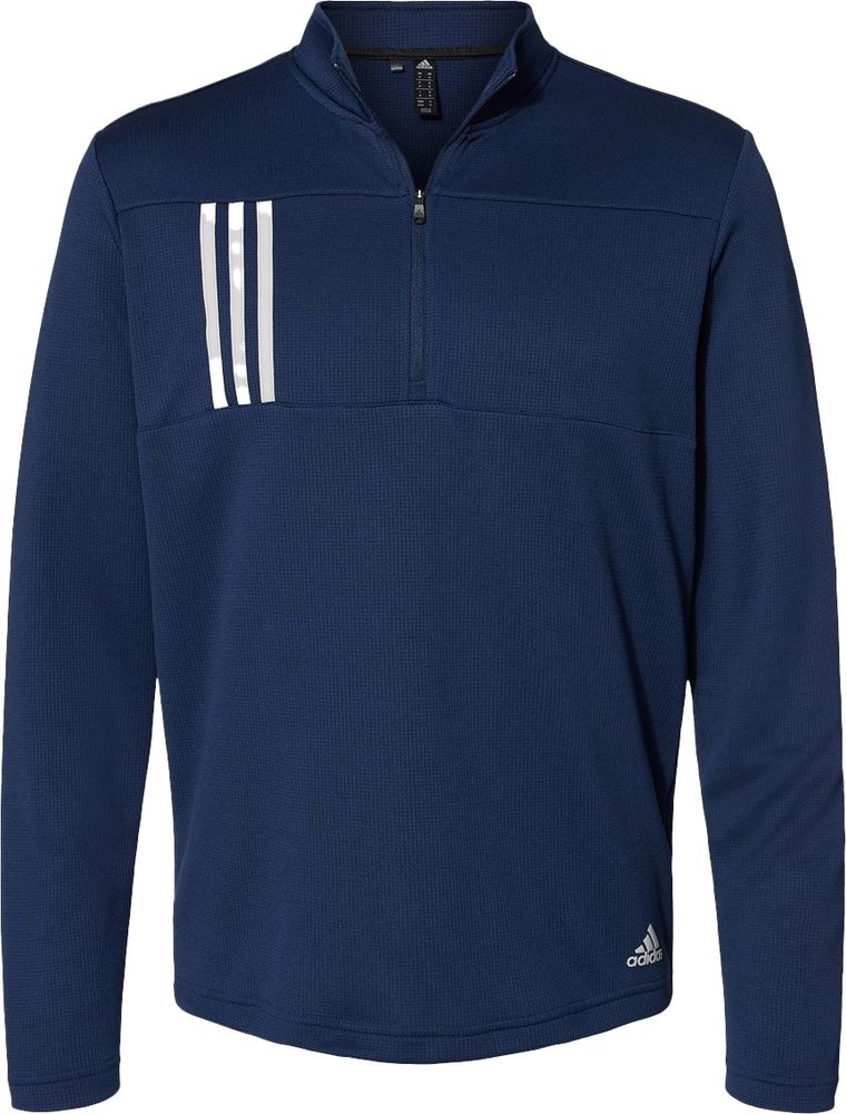 Adidas - 3-Stripes Double Knit Quarter-Zip Pullover - GF primary image