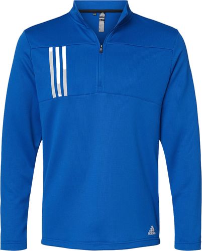 Adidas - 3-Stripes Double Knit Quarter-Zip Pullover - GF image thumbnail