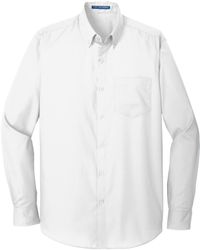 Image of Port Authority® Tall Long Sleeve Carefree Poplin Shirt