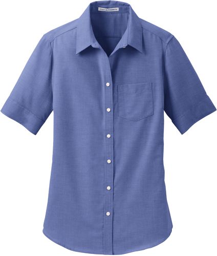 Port Authority® Ladies Short Sleeve SuperPro™ Oxford Shirt image thumbnail