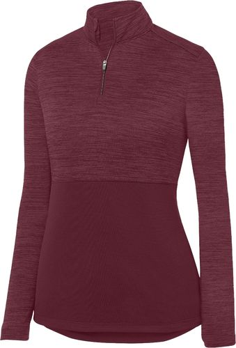 Ladies Shadow Tonal Heather 1/4 Zip Pullover image thumbnail