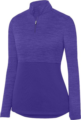 Ladies Shadow Tonal Heather 1/4 Zip Pullover image thumbnail