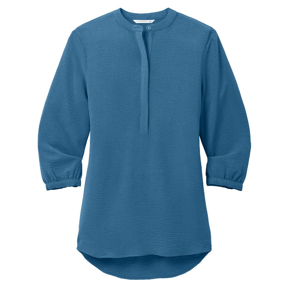 Port Authority® Ladies 3/4-Sleeve Textured Crepe Tunic primary image