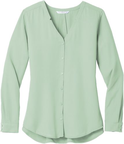 Port Authority ® Ladies Long Sleeve Button-Front Blouse image thumbnail