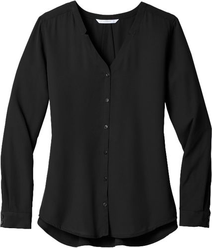 Port Authority ® Ladies Long Sleeve Button-Front Blouse image thumbnail