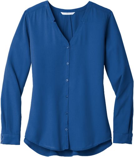 Port Authority ® Ladies Long Sleeve Button-Front Blouse image thumbnail