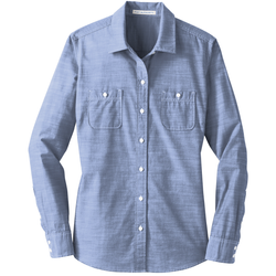 Image of Port Authority® Women's Slub Chambray Shirt