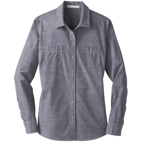 Port Authority® Women's Slub Chambray Shirt image thumbnail