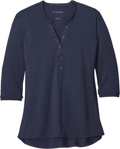 Port Authority ® Ladies UV Choice Pique Henley image thumbnail