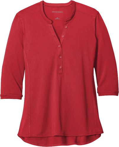 Port Authority ® Ladies UV Choice Pique Henley image thumbnail