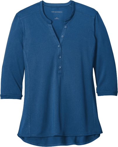 Port Authority ® Ladies UV Choice Pique Henley image thumbnail