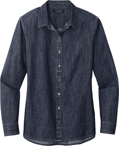 Port Authority® Ladies Long Sleeve Perfect Denim Shirt image thumbnail