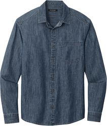 Image of Port Authority® Long Sleeve Perfect Denim Shirt