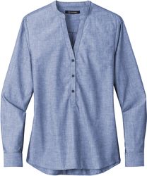 Image of Port Authority® Ladies Long Sleeve Chambray Easy Care Shirt