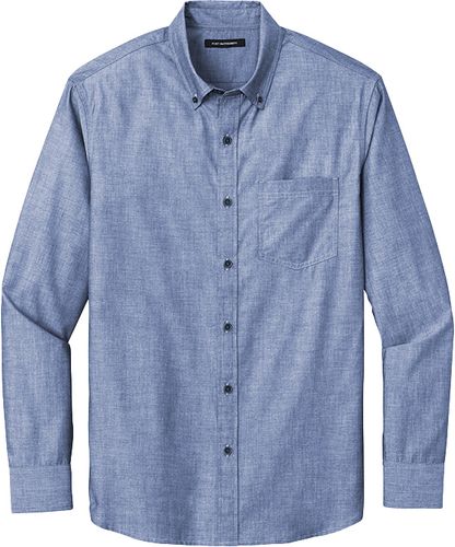 Port Authority® Long Sleeve Chambray Easy Care Shirt image thumbnail