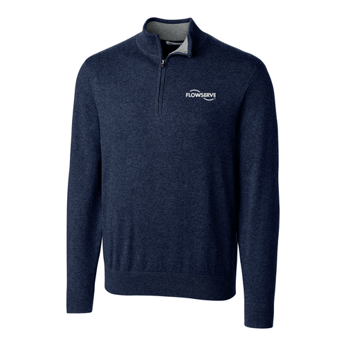 Cutter & Buck Lakemont Tri-Blend Mens Quarter Zip Pullover Sweater image thumbnail