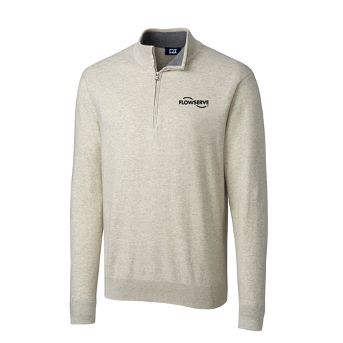 Cutter & Buck Lakemont Tri-Blend Mens Quarter Zip Pullover Sweater image thumbnail