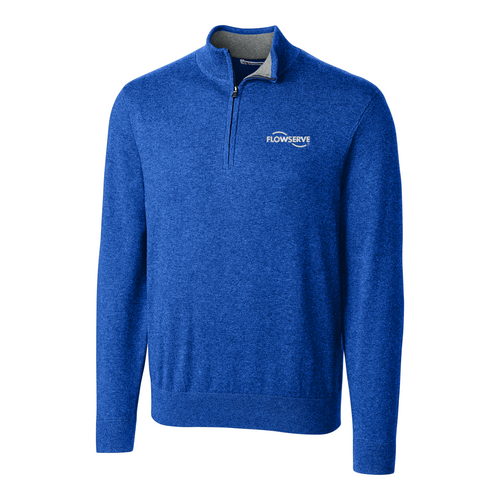 Cutter & Buck Lakemont Tri-Blend Mens Quarter Zip Pullover Sweater image thumbnail