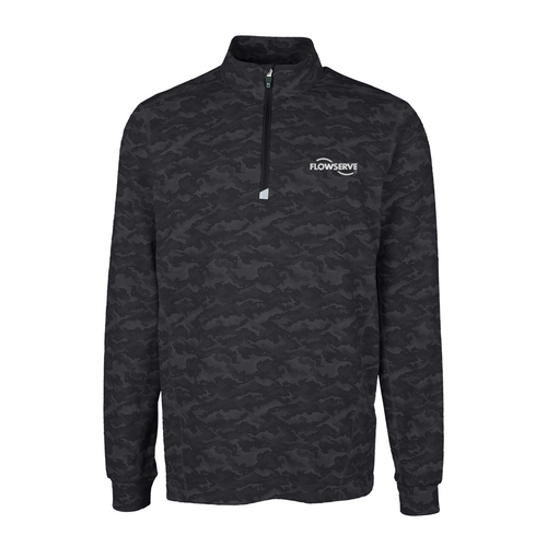 Cutter & Buck Traverse Camo Print Stretch Quarter Zip Mens Pullover image thumbnail