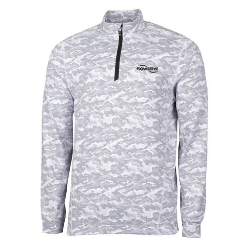 Cutter & Buck Traverse Camo Print Stretch Quarter Zip Mens Pullover image thumbnail