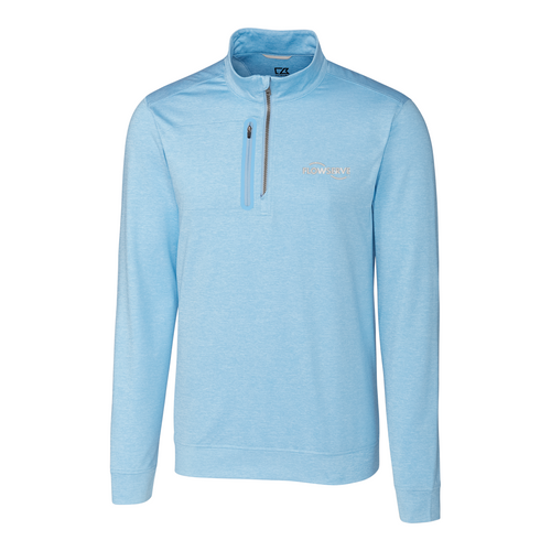 Cutter & Buck Stealth Heathered Quarter Zip Mens Pullover image thumbnail