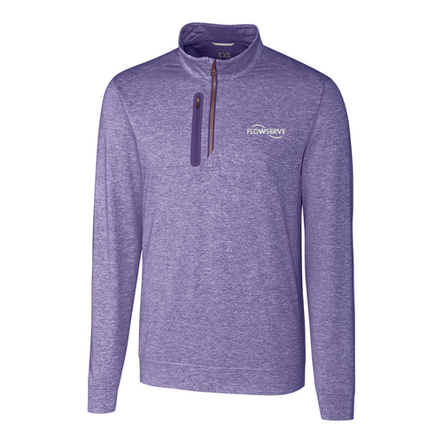 Cutter & Buck Stealth Heathered Quarter Zip Mens Pullover image thumbnail