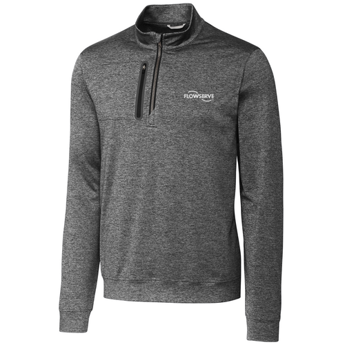 Cutter & Buck Stealth Heathered Quarter Zip Mens Pullover image thumbnail