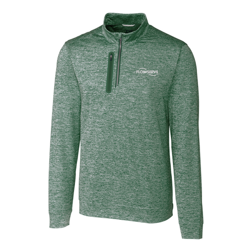 Cutter & Buck Stealth Heathered Quarter Zip Mens Pullover image thumbnail