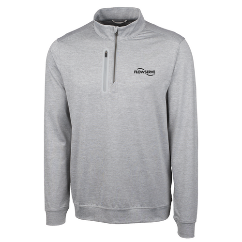 Cutter & Buck Stealth Heathered Quarter Zip Mens Pullover image thumbnail
