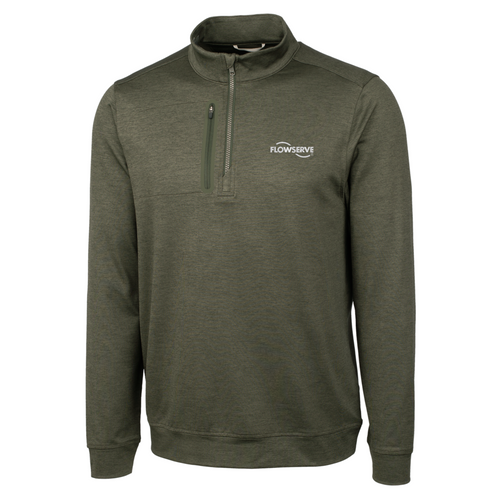 Cutter & Buck Stealth Heathered Quarter Zip Mens Pullover image thumbnail
